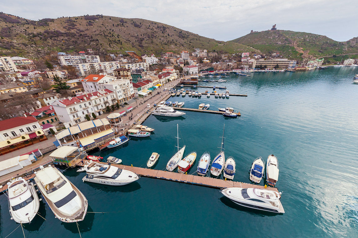 Yachts at the sea